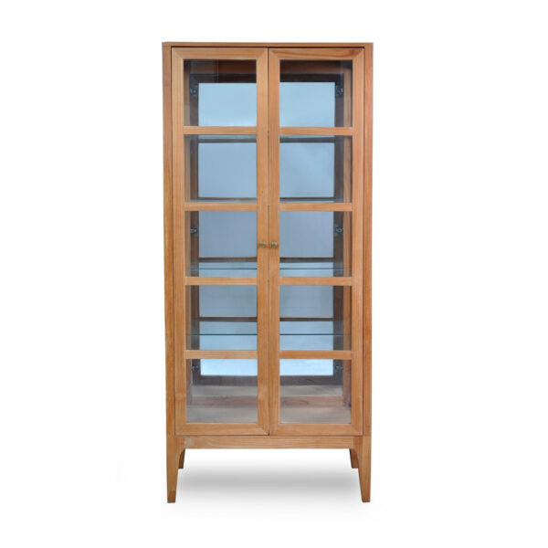 sandro Teak Wood Glass Cabinet