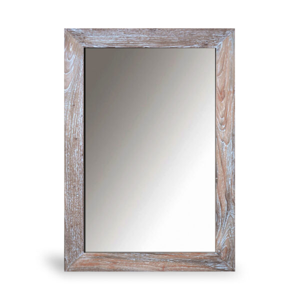 Aqua Teak Wood Mirror Frame