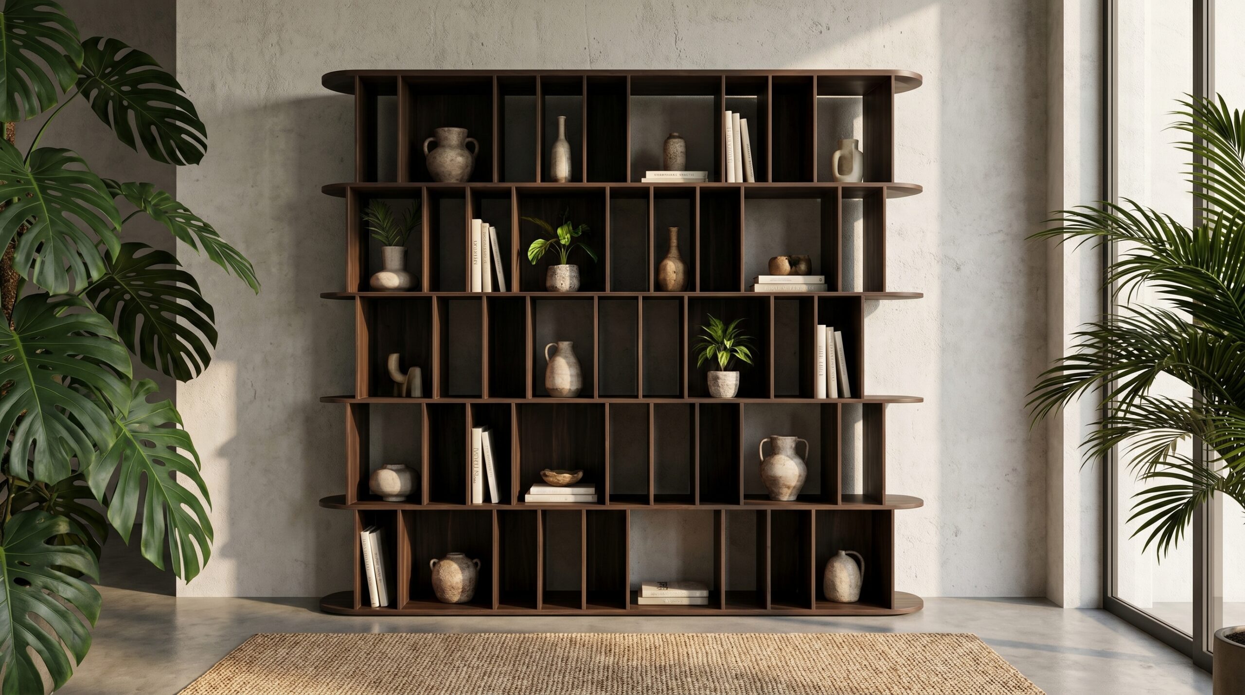 Living Room - Glass Display & Bookshelves